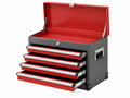Cassettiera portautensili 66 x 31 x 38 cm in acciaio rosso e nero con 4 cassetti