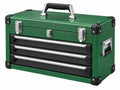 Cassettiera portautensili 60 x 30 x 38 cm in metallo verde con 3 cassetti - valigetta portatile con serratura
